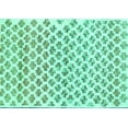 thumbnail image 1 of Ahgly Company Machine Washable Indoor Rectangle Abstract Turquoise Blue Contemporary Area Rugs, 6' x 9', 1 of 4