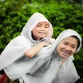 thumbnail image 4 of Juvale 20-Pack Disposable Rain Ponchos for Kids - Emergency Plastic Raincoats with Hood for Boys and Girls (Clear), 4 of 9