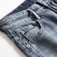 thumbnail image 4 of RYDCOT Men's Ripped Denim Shorts & Jeans Summer Casual Classic Straight Distressed Ripped Jean Shorts Size XS-6XL Light Blue, 4 of 8