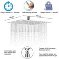 thumbnail image 7 of 8 Inch Square Rain Shower Head, Goodwill High Pressure Fixed Rain Shower Head 304 Stainless Steel 360 Degree Rotation, 7 of 7