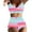 !Red, variant on TEVEQ Ladies Summer Casual Two Retro Floral Print High Waist Swimming Suspenders Top Swim Suits for Women 2025 Bikini Sets for Women Bathing Suit for Women Bikini 2025 New Triangle Bikini Sets