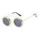 thumbnail image 3 of Retro Steampunk de sol Marco Redondo Gótico UV400 para Unisex gris dorado Zulema gafas de sol steampunk, 3 of 7