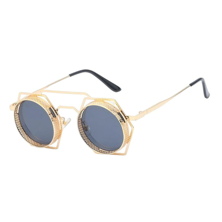 Steampunk Sunglasses Hippie Glasses Retro Round Metal Frame Wo 