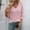 Pink, variant on POROPL Sweaters for Women Long Sleeve V-Neck Sweater Casual Hollow Top Size S-XL
