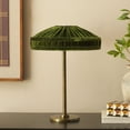 thumbnail image 5 of SAFAVIEH Josie 19" Glam Antique Brass Table Lamp with Green Velvet Shade, 5 of 7