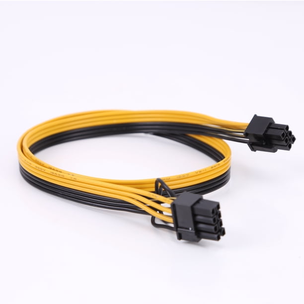Cable adaptador de corriente PCIe PCI Express de 6 pines a 8 pines (6+2) de 25 pulgadas (1 pieza) Hugtrwg Nuevos Originales