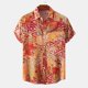thumbnail image 2 of Hombres Casual Botones Playa Sin posicionamiento Estampado Turndown Camisa de manga corta Blusa Pompotops oipoqjl49520, 2 of 9