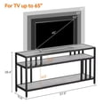 thumbnail image 2 of 58" TV Stand for TV up to 65 Inches, Wooden TV Console Table with Open Storage Shelves, Modern Entertainment Center with Metal Frame for Living Room, Bedroom, Gray, 2 of 5
