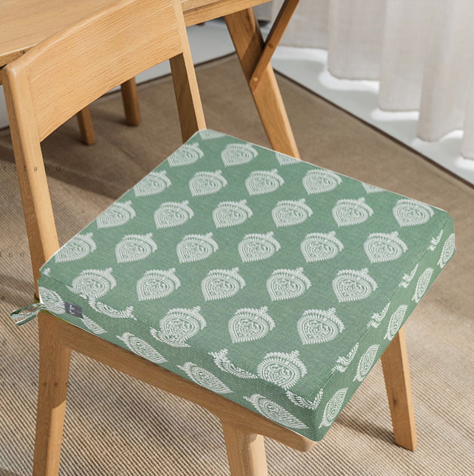 MAGPIE Indoor Outdoor 20" x 18"x 4" Cushion Cover Replacement 2 Pack, NO Insert!Seat Cushion for Patio Garden Chair Sofa Bench Wicker(Fair Green)