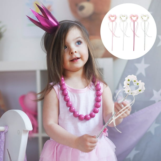 Varita Mágica De Hada Con Luz Y Música – Mini Corazón Brillante Para Fiestas Y Disfraces Infantiles – Juguete De Princesa Con Pilas AA