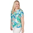 thumbnail image 3 of Alfred Dunner Womens Petite Toucan Textured Short Sleeve Tee, 3 of 4