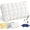 White, variant on Cooling Marshmallow Pillow for Sleep, Soft Cloud Puff Pillow with Breathable Quilted Design, Neck Support for Side and Back Sleepers, Cooling Bed Pillow for All Seasons (White, 2pcs)