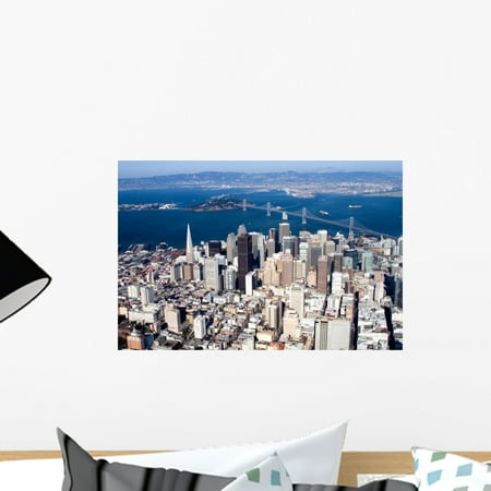 Downtown San Francisco California Wall Mural Decal by Wallmonkeys Vinyl Peel and Stick Graphic (18 in W x 12 in