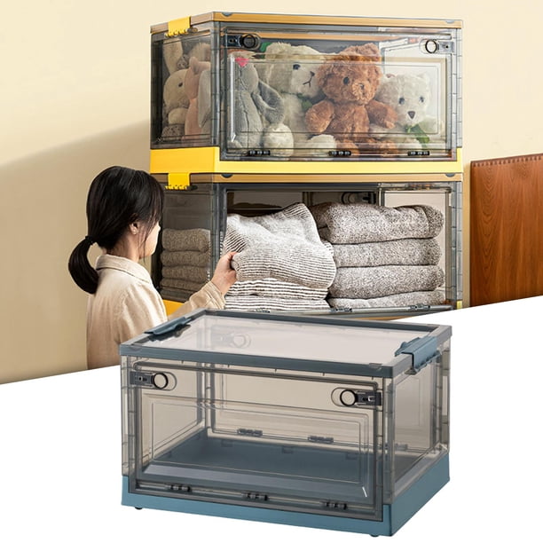 Caja de almacenamiento portátil Baoblaze Cubo de almacenamiento plegable Azul oscuro
