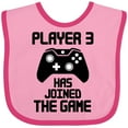 thumbnail image 3 of Inktastic Player 3 Has Joined the Game Boys or Girls Baby Bib, 3 of 4