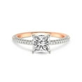 thumbnail image 3 of 1 Carat IGI Certified Princess Shape Lab Grown Diamond Engagement Ring | 14K Rose Gold |Grace Micro Pave Eternity Diamond Ring | FG-VS1-VS2 Quality Friendly Diamonds, 3 of 4