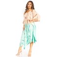 thumbnail image 3 of Sakkas Clementine Third Women's Tie Dye Caftan Dress/Cover Up Beach Kaftan Summer - 44-MintBrown - One Size, 3 of 5