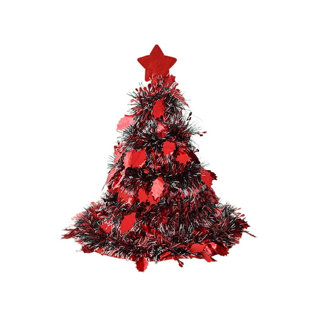 Colorful Christmas Santa Hat, Red & White Festive Cap, Tree Topper Or Party Wear, Soft Plush, For Kids & Adults