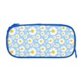 thumbnail image 5 of Uemuo Daisies Flowers Printed Pencil Pen Case, Portable Pencil Pouch with Zipper, Compact Stationery Bag Makeup Bag, Pencil Bag for Home Office, 5 of 9