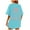 Light Blue, variant on Womens Summer Beach Oversized Graphic Tees Short Sleeve Crewneck Top Ladies Vintage Baggy Shirts Summer Cotton Vacation Tee Tops