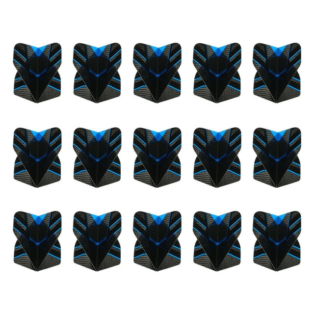 Unique Bargains Standard Dart Flights, 15 Pack Flights Honeycomb Pattern Pattern, Blue