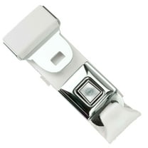 RetroBelt White Pushbutton Lap Seat Belt 75" No Hardware Safety Classic