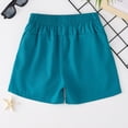 thumbnail image 5 of Ankle Shorts for Girl Boys Athletic Stretchy Shorts with Zipper Pockets Kids Lightweight Running Basketball Soccer Shorts Swim Trunks Green 8-9Y, 5 of 9
