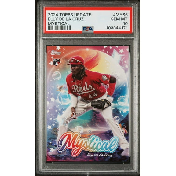 Graded 2024 Topps Update Elly De La Cruz #MYS6 Mystical Rookie RC Baseball Card PSA 10 Gem Mint