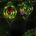 thumbnail image 2 of Evergreen Flag Beautiful Ladybug Chasing Light Solar Swirl Garden Stake - 2 x 8 x 36 Inches, 2 of 3