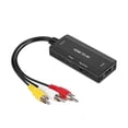 thumbnail image 1 of Convertidor Irfora Adaptador HD a RCA 1080P HD a L / R CVBS Convertidor HD a AV Video Adaptador de audio Soporte NTSC PAL Salida de sincronización Audio y video, Negro Irfora Convertidor, 1 of 6