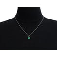thumbnail image 3 of SuperJeweler 1 Carat Oval Shape Emerald Necklace In Sterling Silver, 18 Inches For Women, 3 of 5