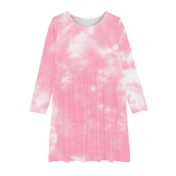 Meresysid Toddler Kids Girls Long Sleeve Stretchy Dress A Line Twirly Skater School Recital Dress Camouflage