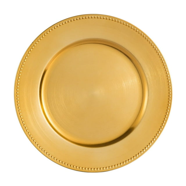 Assiette de présentation 33cm Holiday Time de couleur Or -Pack de 4