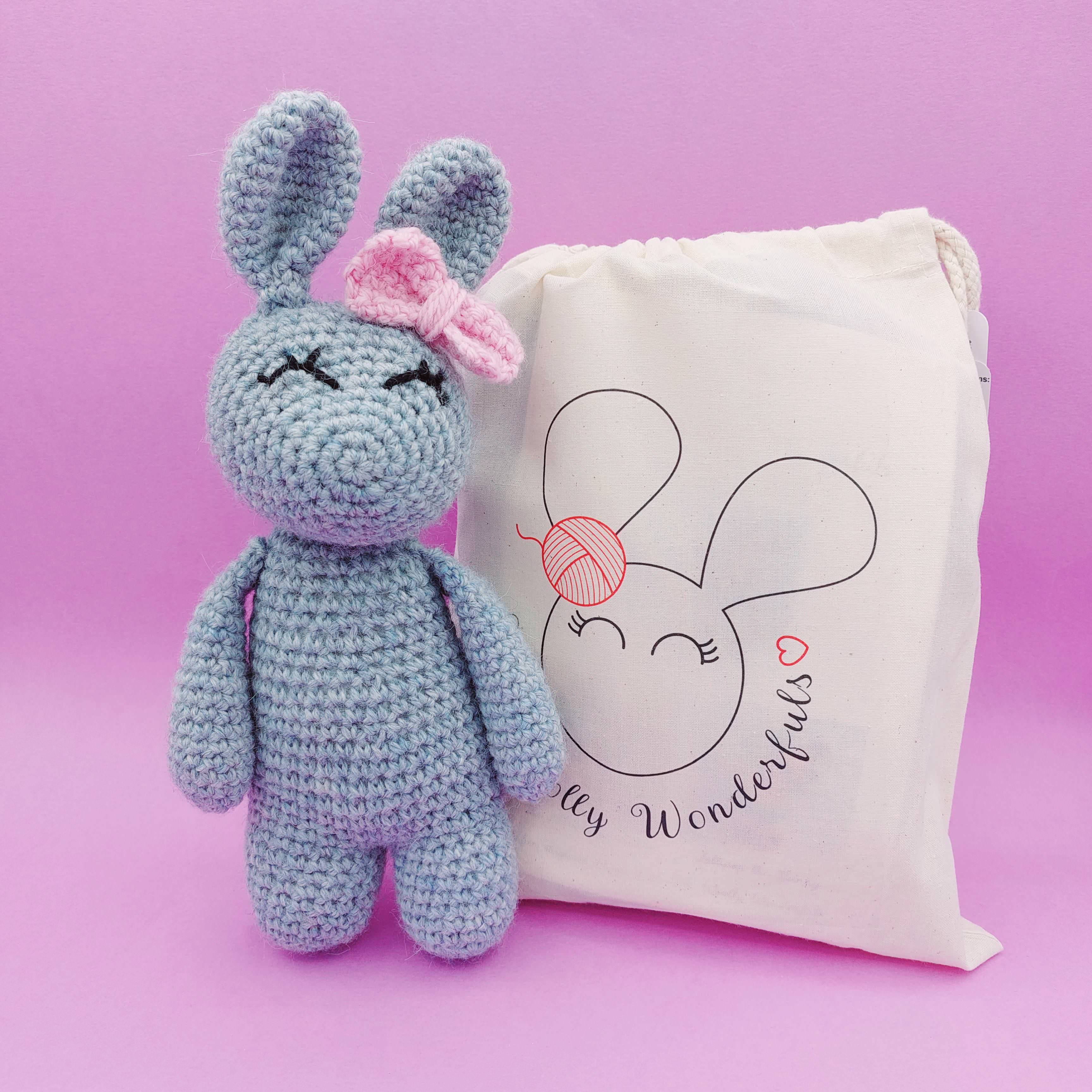 Crochet Kit Alpaca Bunny Rabbit - Suitable for complete Beginners with Video Tutorials