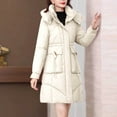 thumbnail image 2 of STETMN Women's Winter Long Puffer Jacket Zip Up Hooded Warm Jacket Thick Quilted down Jackets, 2 of 7