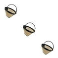 thumbnail image 3 of ZheElen Cone-Style Coffee Filter Mesh Permanent Machine Strainer Filtering Basket with Handle Good Permeability Kitchen for Cafe 12x6x8.7cm 3Set, 3 of 6