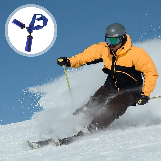 Mobutofu Sangle d'Épaule de Ski Réglable en Nylon Résistant pour Transport Pratique de Ski et de Bâton