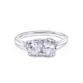 thumbnail image 3 of 1 3/4 CT Heart & Oval Cut Lab Created Moissanite Diamond Toi Et Moi 2-Stone Engagement Wedding Ring For Women In 14K White Gold Over Sterling Silver(G-H Color, VVS1 Clarity, 1.75 Cttw)-8.5, 3 of 7