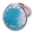 thumbnail image 3 of Makeup Mirror Compact Mirror Portable Hand Mirror Round Mini-Tasche Mirror with Blue-round, 3 of 8