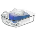 thumbnail image 2 of iDesign BPA-Free Plastic Suction Bar Soap Dish - 5.25" x 4" x 2", Clear,19600, 2 of 6