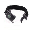 thumbnail image 1 of Black Paracord Bracelet with Survival Knife Blade and Compass, PC-1, 1 of 4