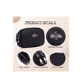 thumbnail image 5 of Monedero Mujeres Tarjetas Cartera Cuero 2 Bolsillo Billetera Negro, 5 of 5