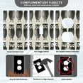 thumbnail image 5 of Switch Panel Switch Decoration 2.76x4.53x0.28 Inches Duplex Outlets Switch Plate Wall Plates Living Room Kitchen Bedroom Study Switches Black Owl, 5 of 8