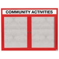 thumbnail image 4 of Aarco Products DCC4860RH 2-Door Enclosed Bulletin Board with Header - Clear Satin Anodized, 4 of 27