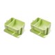 thumbnail image 1 of Soporte de esponja de maquillaje ABS autoadhesivo Minnieouse 2 compartimentos Verde 2Conjunto, 1 of 6