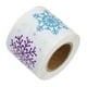 thumbnail image 3 of 1 rollo de 500 Uds. De pegatinas navideñas de copos de nieve, pegatinas decorativas DIY para vacaciones, 3 of 5