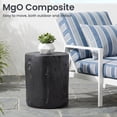 thumbnail image 2 of VENTOPYR Painted Black Concrete End Table,Faux Wood Tree-Trunk Stool, 2 of 6