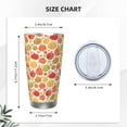 thumbnail image 4 of KLL Cute Colorful Pumpkins Print 40oz Stainless Steel Insulated Car Cup with Spillproof Lid - Keep Your Drink Hot or Cold on the Go-Straw Three-piece Set, 4 of 8