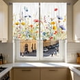 thumbnail image 5 of EGNMCR Rideau de Douche, Rideaux Occultants Impression 2D Rideau Court de Cuisine Rideau de Décoration de Cuisine Lavable Demi-Rideau de Fenêtre pour Fenêtre de Cuisine Rideau Imperméable Filtrant la Lumière pour Maison Petits Rideaux, 5 of 5