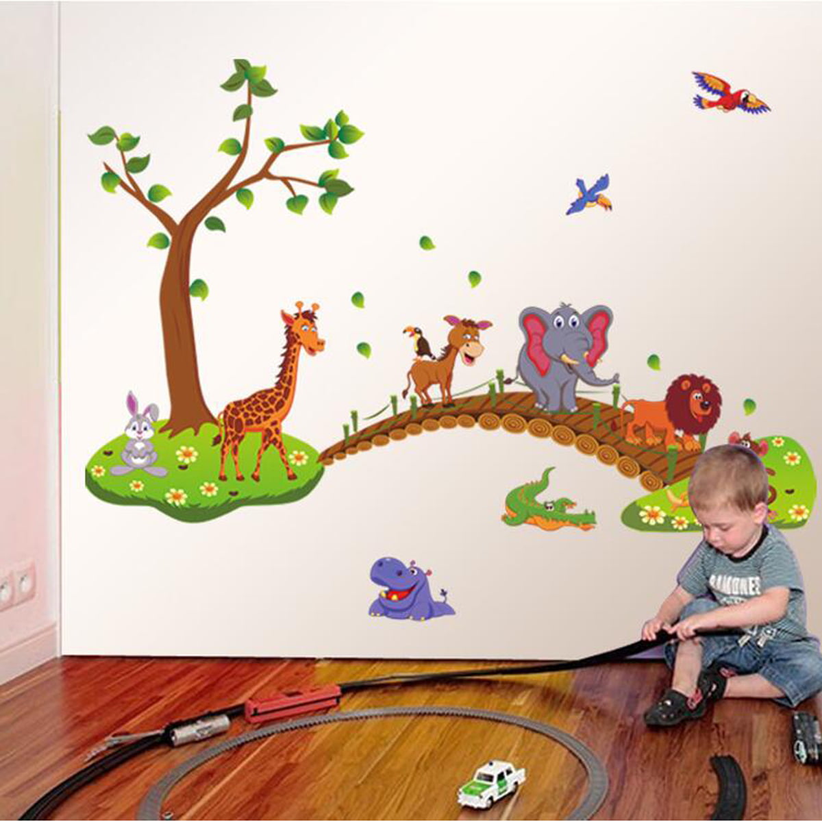 NEW Cartoon Car DIY Wall Sticker for Kids Baby Room Nursery Mural Art Home Decor 